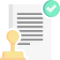 stamp and document