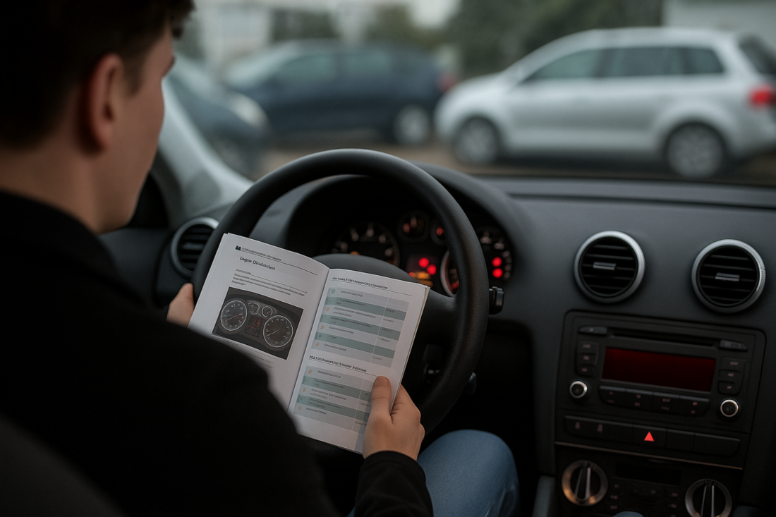 Kontrollleuchten im Auto