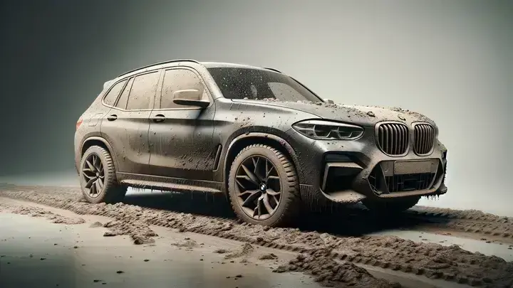 BMW X3 verschmutzt 