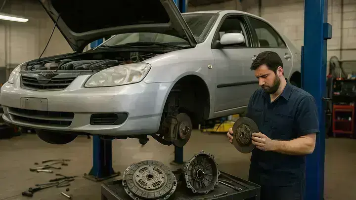 Auto in der Werkstatt 