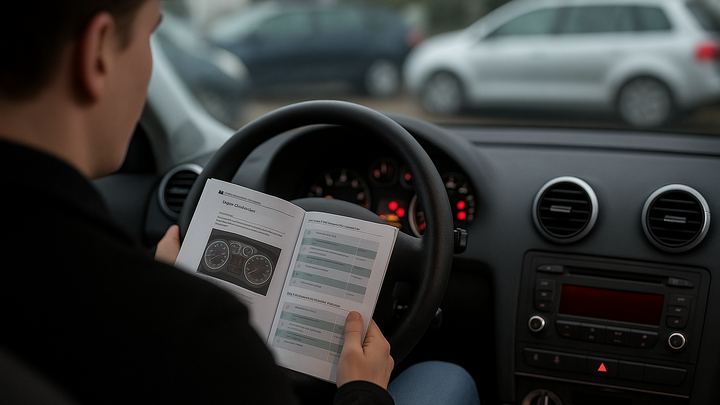 Kontrollleuchten im Auto