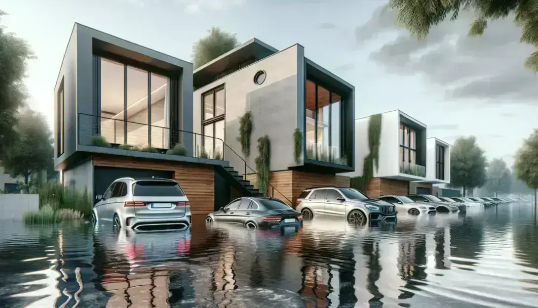 Auto mit Wasserschaden durch Überflutung und Hochwasser